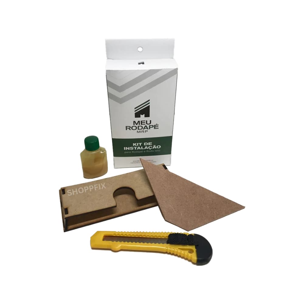Kit De Instalação Para Rodapé E Roda Teto Com Gabarito 10x100