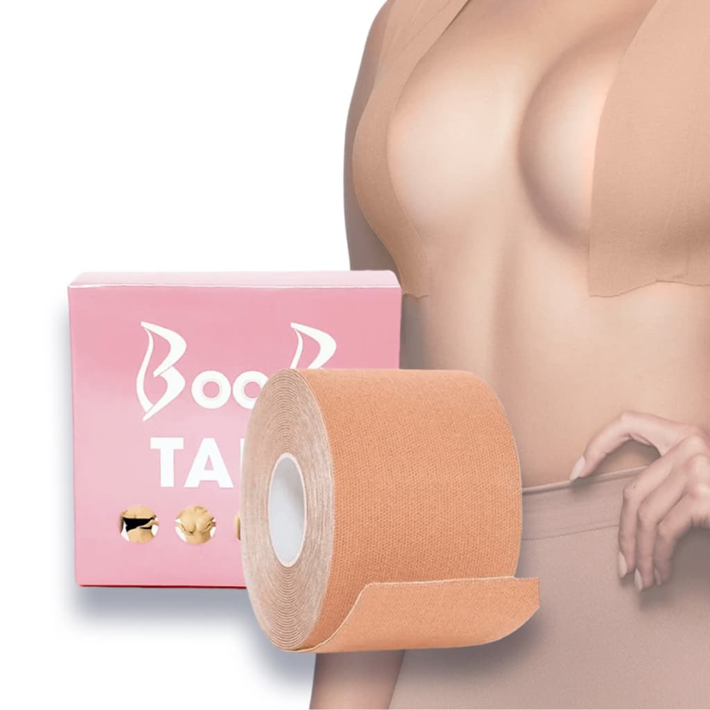 Fita Levanta Seios Boob Tape Fita Invisível Bege 02