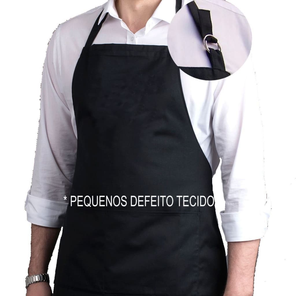 Avental Oxford Regulável Altura Com Bolso **PEQUENOS DEFEITOS TECIDO**  Liso Uniforme Chef Cozinha Restaurante Evento