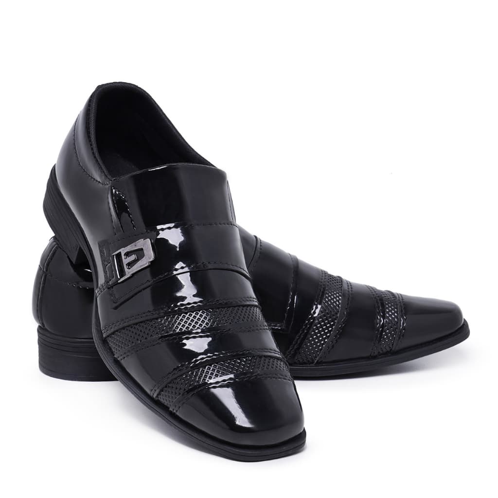 Sapato Social Masculino 803 Cores Promoção Casual Verniz Brilho Moderno Casamento Uniforme Formatura
