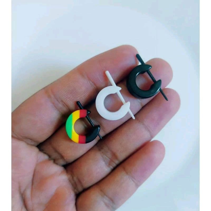 Kit 3 Brinco Argola Do Reggae Coquinco Jamaica Bob Marley Masculino Feminino