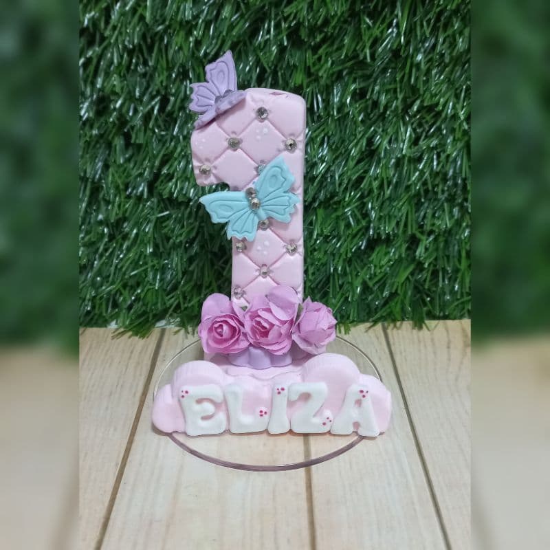 Vela em biscuit Jardim Encantado Festa Envio em 15 dias úteis.