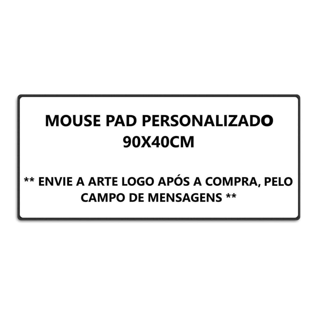 Mouse Pad Personalizado Desk Pad Em Couro 90x40cm Com Sua Foto Desenho Arte