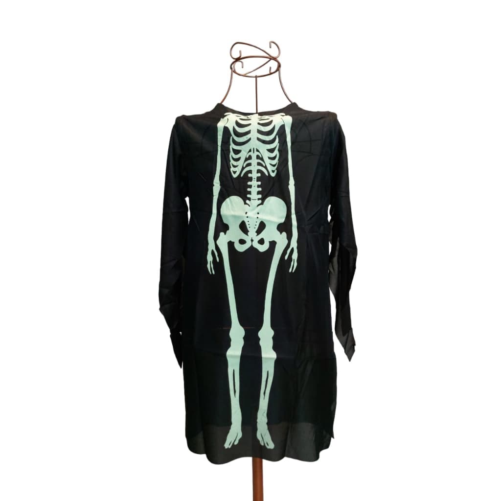 Fantasia Infantil De Halloween Dia Das Bruxas Esqueleto Caveira Preto