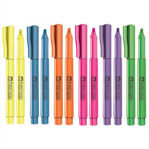 KIT Com 6 Cores Sortidas Marca Texto Faber Castell Grifpen