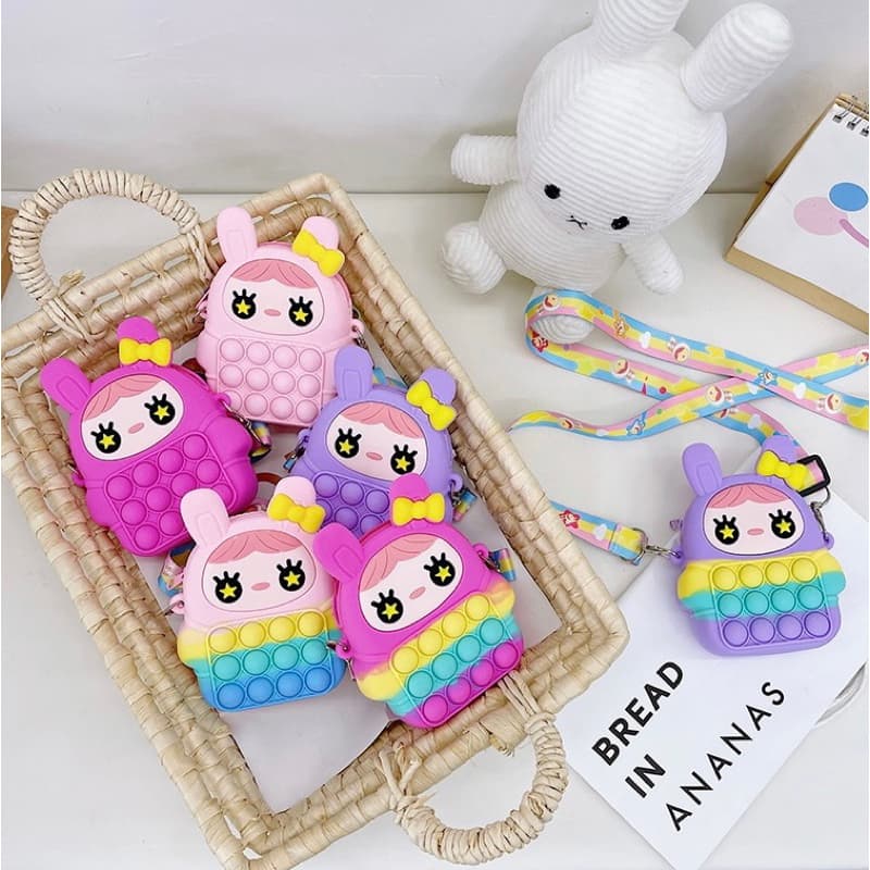Bolsa Pop It infantil de silicone Lucky Bunny