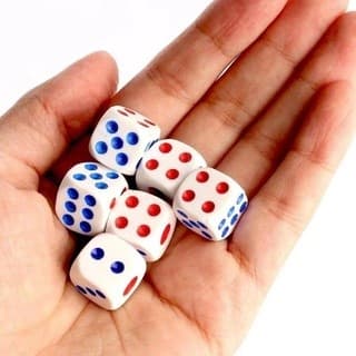 Kit Com 6 Unidades De Dados Com 6 Lados
