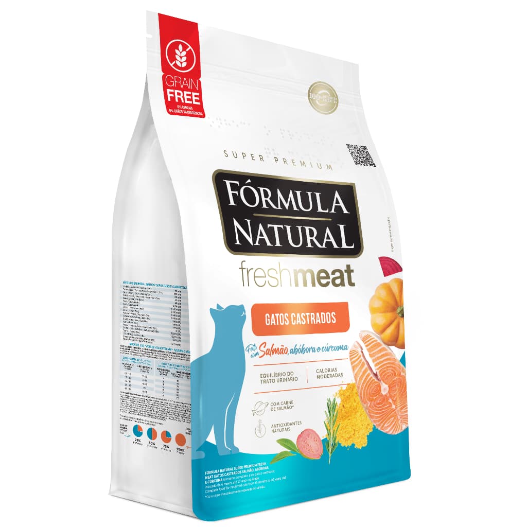 Ração Formula Natural Fresh Meat Gato Castrado Salmão - 10,1kg