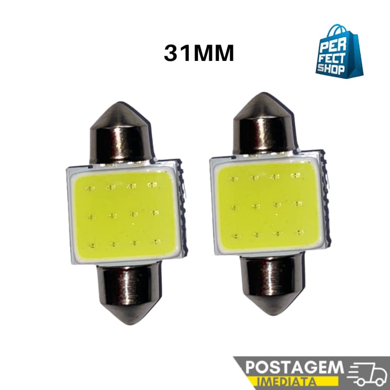 2x Lâmpadas Torpedo COB Silicone Led C5W 31 chip