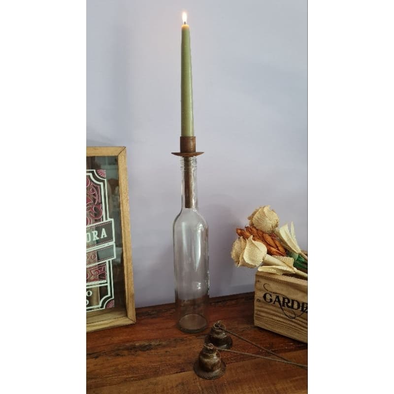 Vela de Castiçal cônica 20cm Branca 6 unidades