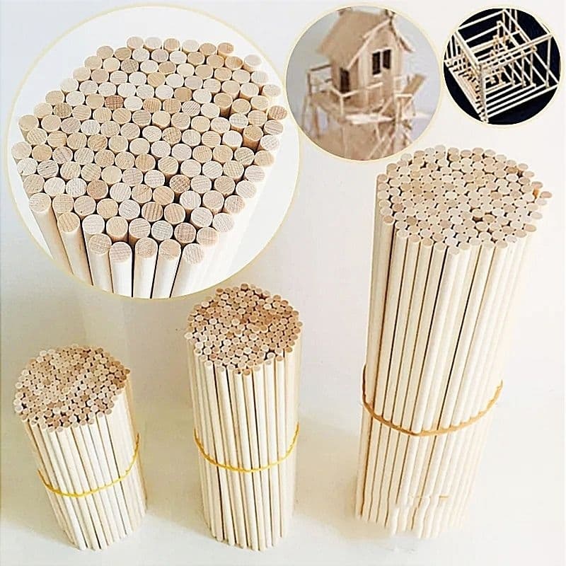 Bastão de madeira 30cm cavilhas decoração flâmulas bandeiras