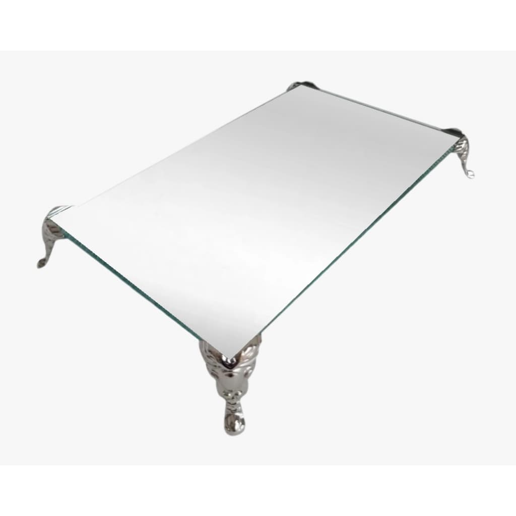 Bandeja Quadrada Espelhada Reta 37,5 x 27,5 cm