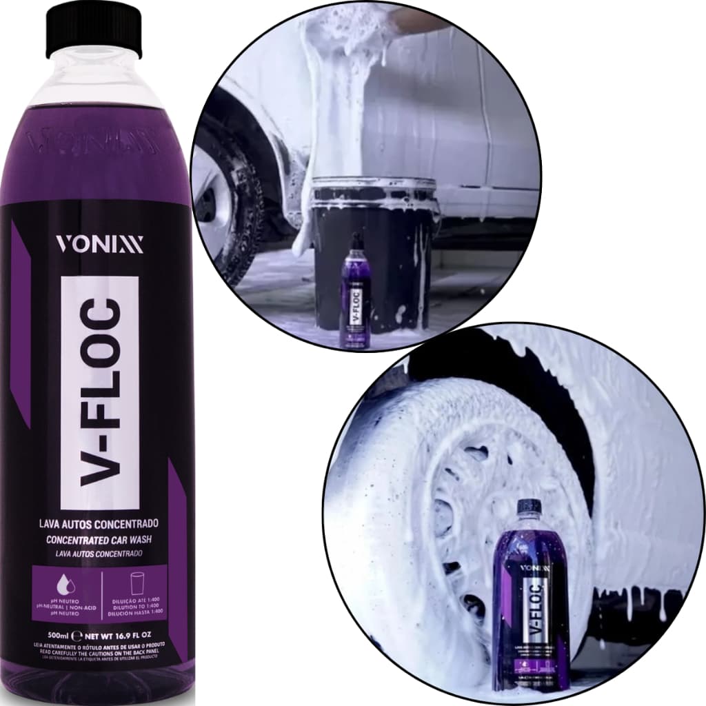 Shampoo Automotivo Neutro Concentrado V-floc Vonixx 500ml