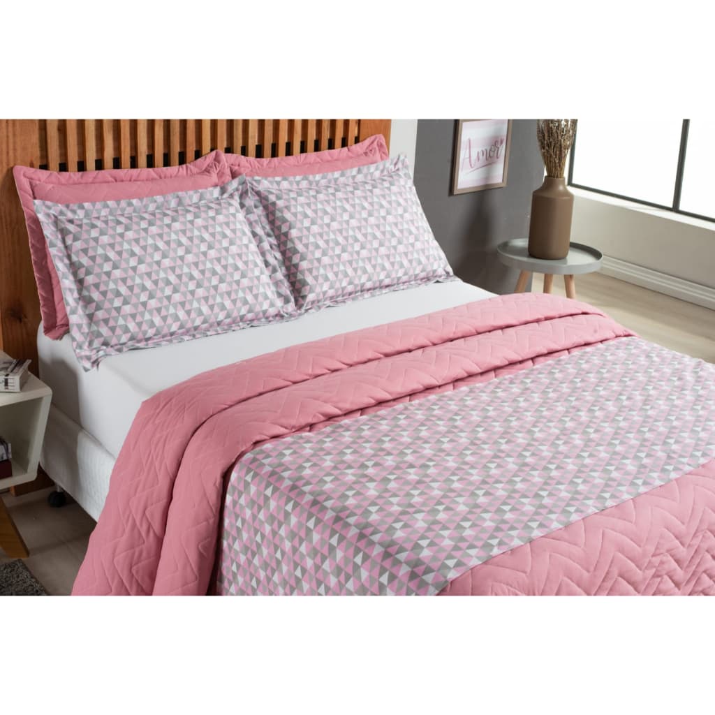 Kit Cobre Leito Casal Queen 6 Peças Percal