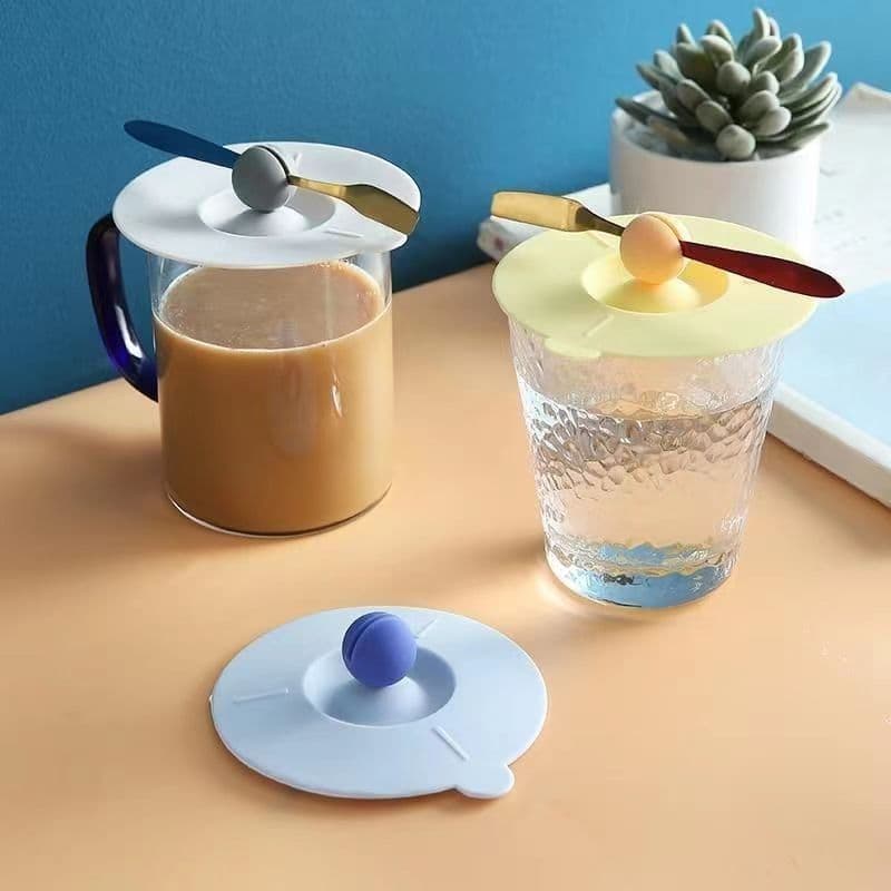 Tampa Do Copo De Sucção Selo De Café Vidro De Silicone Macio Manter A Água Limpo Para Evitar Poeira