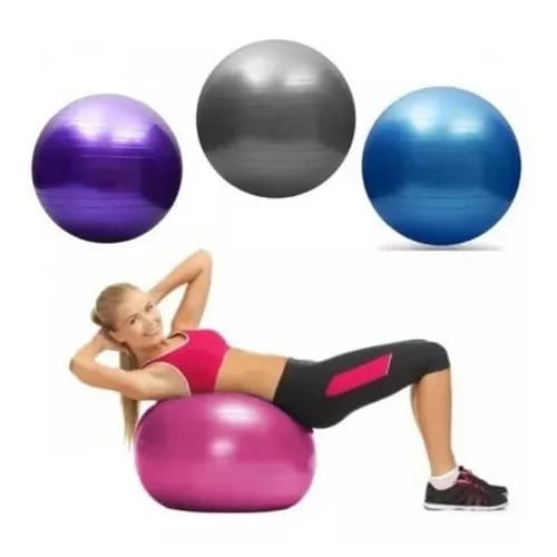 Bola Suiça Pilates Yoga Abdominal Fitness 55 65 75 cm Sem Bomba