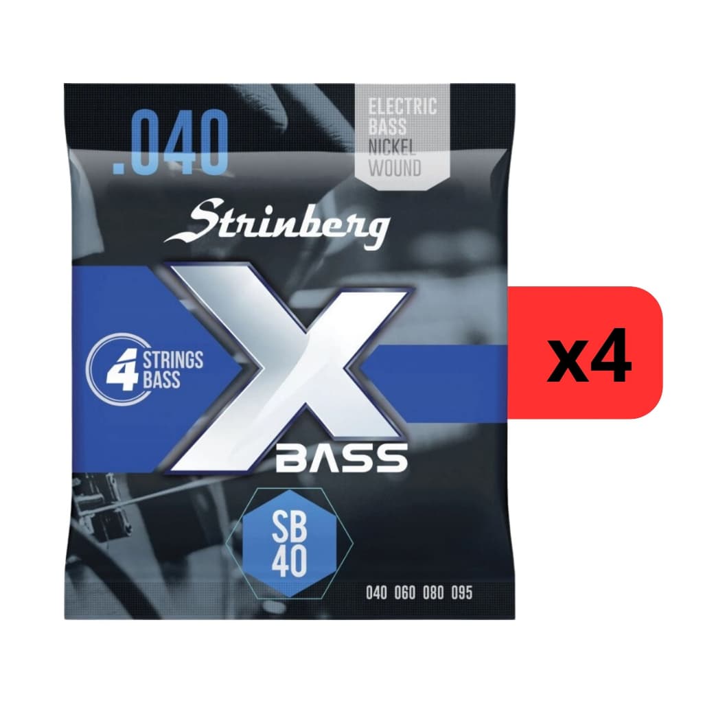 Kit 4 Encordoamento Strinberg Para Contra Baixo SB40 - 4 Cordas