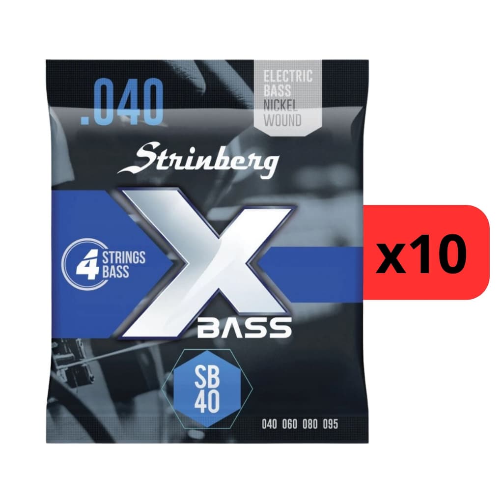 Kit 10 Encordoamento Strinberg Para Contra Baixo SB40 - 4 Cordas
