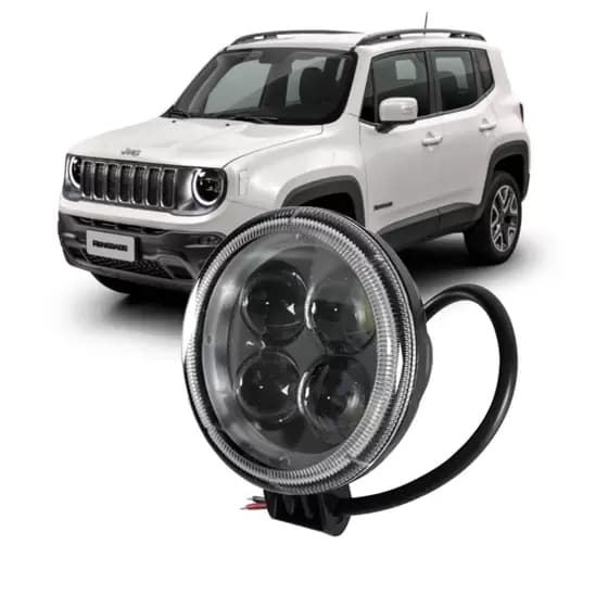 Farol De Milha / Auxiliar Redondo 4 Led 12w