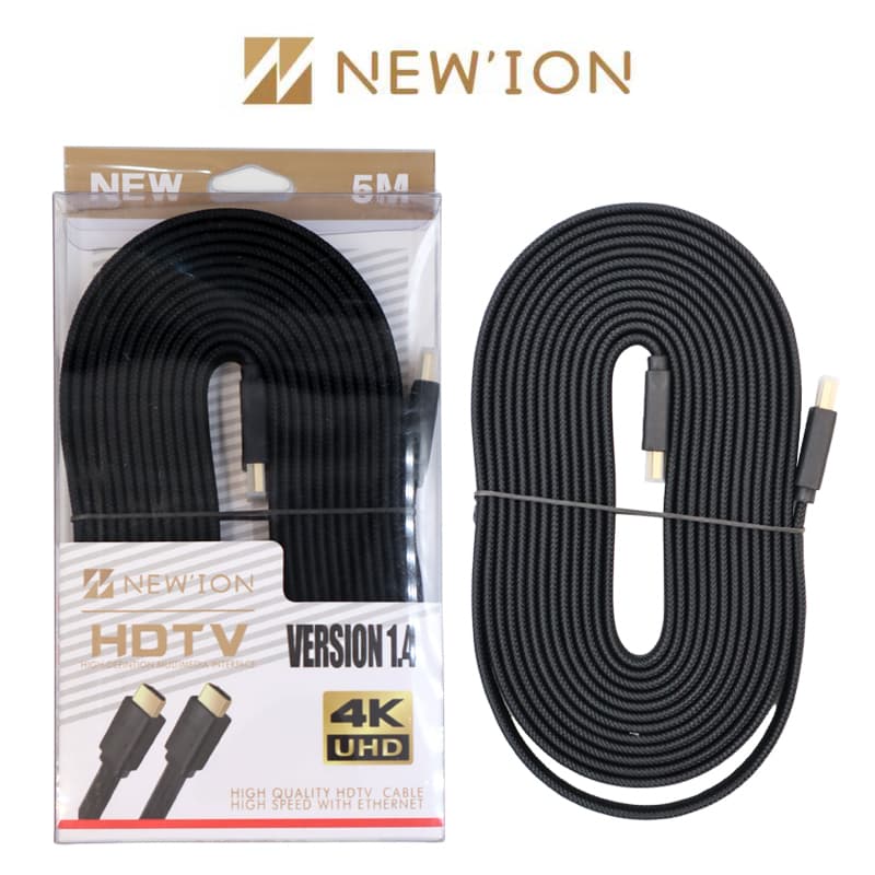 Cabo Hdmi 4k 3d Ultrahd Newion ou Itbule 10 Metros Ponta Prata Dourada