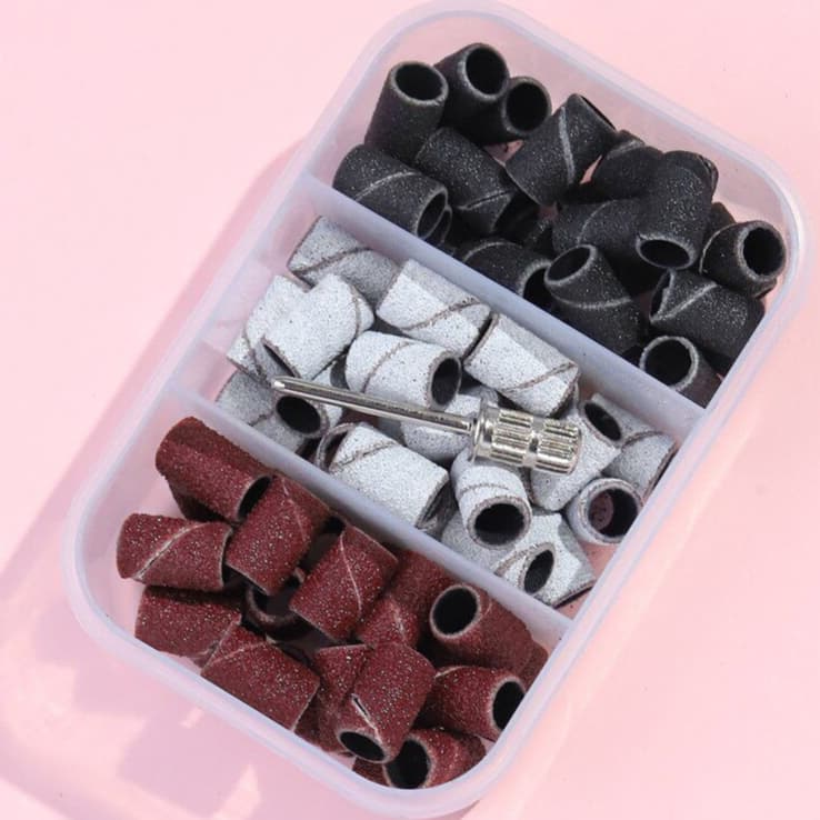 Caixinha Refil Broca 75 pcs #80/120/180 Lixadeira Elétrica Unhas