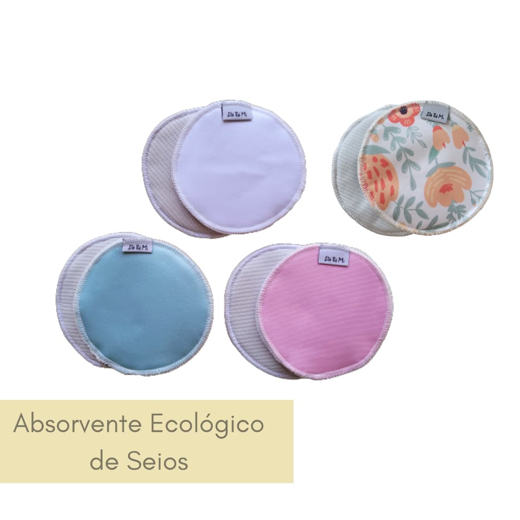 1 Par de Absorvente Seios, Ecológico, Lavável