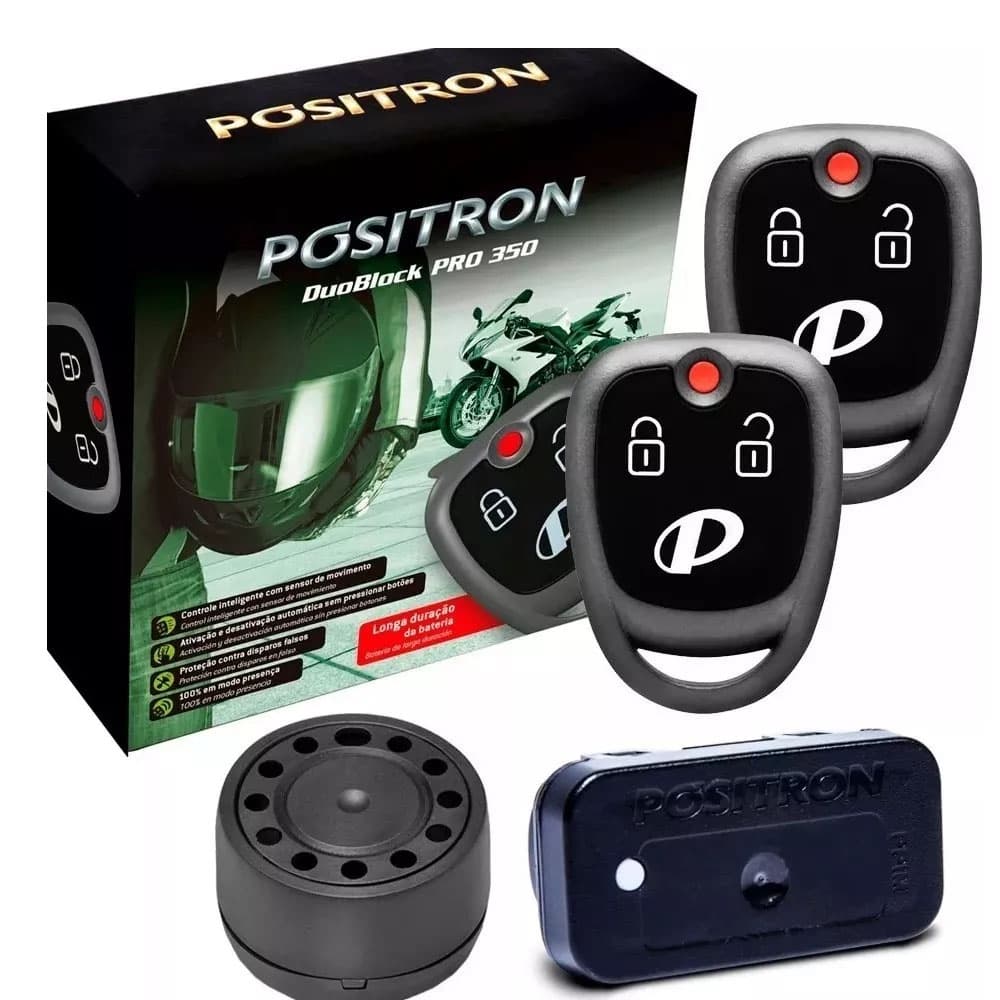 Alarme Moto Pósitron G8 Pro 350 Duoblock Universal Sensor Presença