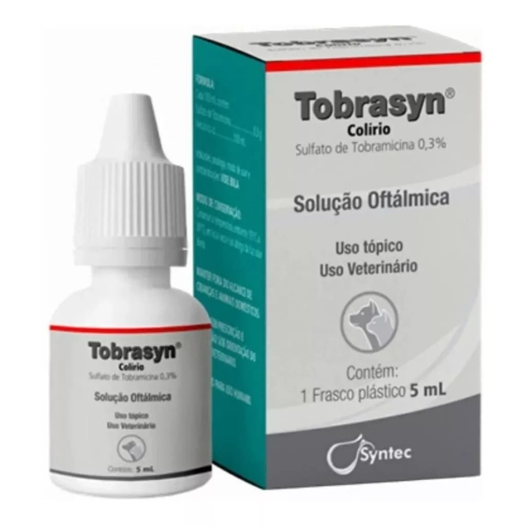 Tobrasyn Colirio Cães/gatos - 5 Ml - Syntec