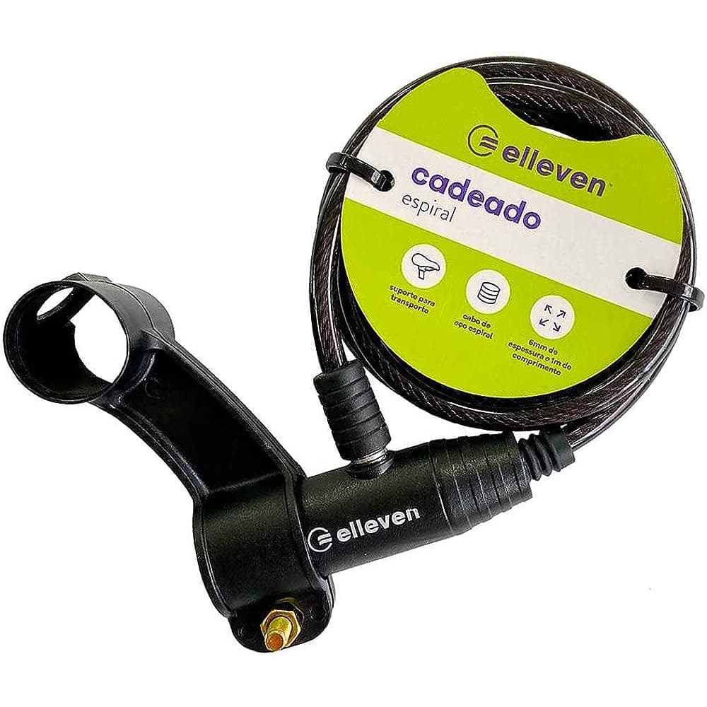 Cadeado Bicicleta Tranca 1m x 6mm Cabo de Aço 2 Chaves Bike Urbana MTB Resistente
