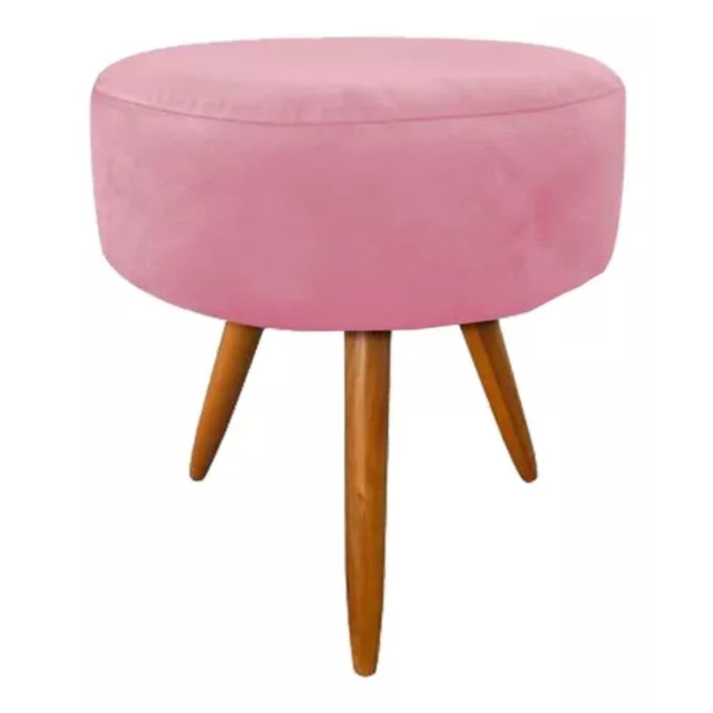 Banquinho Puff Ana Decorativo Redondo Para Sala - Penteadeira - Quarto