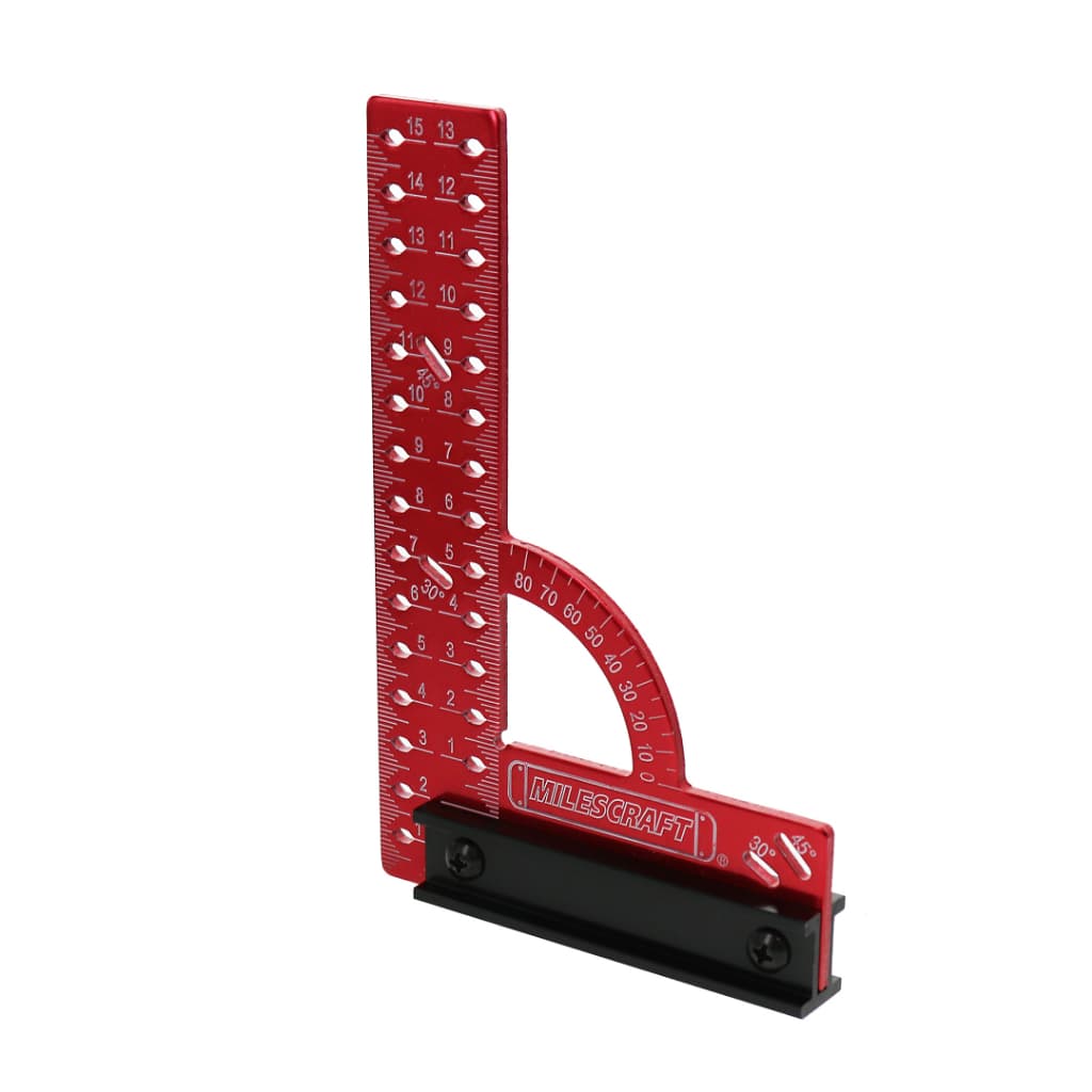 MILESCRAFT - ESQUADRO UNIVERSAL EM ALUMÍNIO ANODIZADO - 15 CM