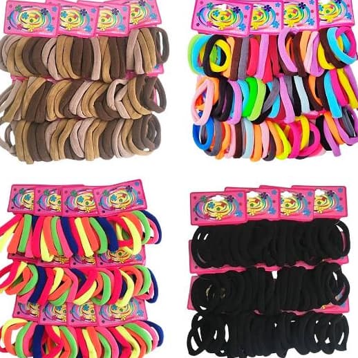 Kit 72 Elástico Xuxinha de Cabelo rabico  Cores Várias