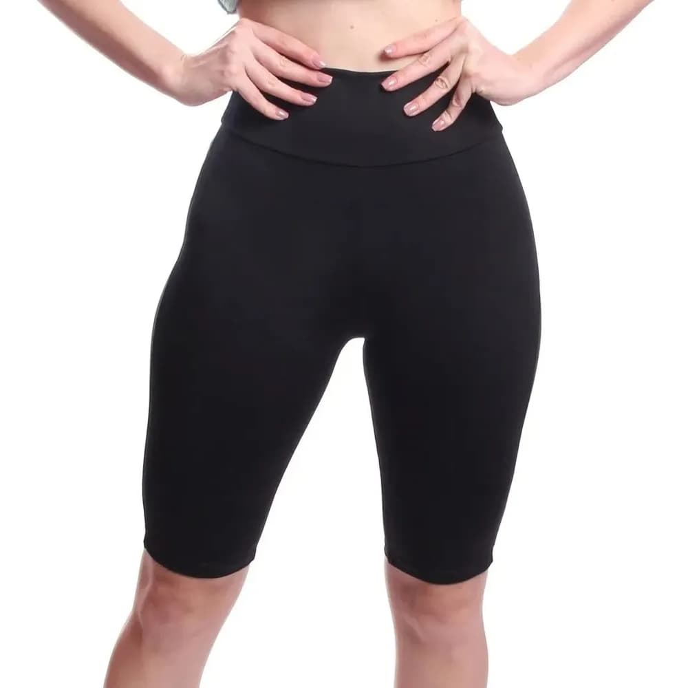 Kit Bermuda Legging Suplex Academia Fitness Cintura Alta