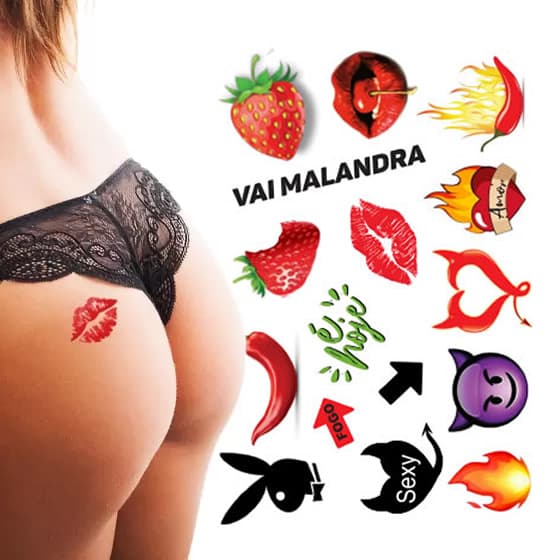 16 Tatuagens Depilação Partes Intimas - Tatuagem Temporárias Íntima