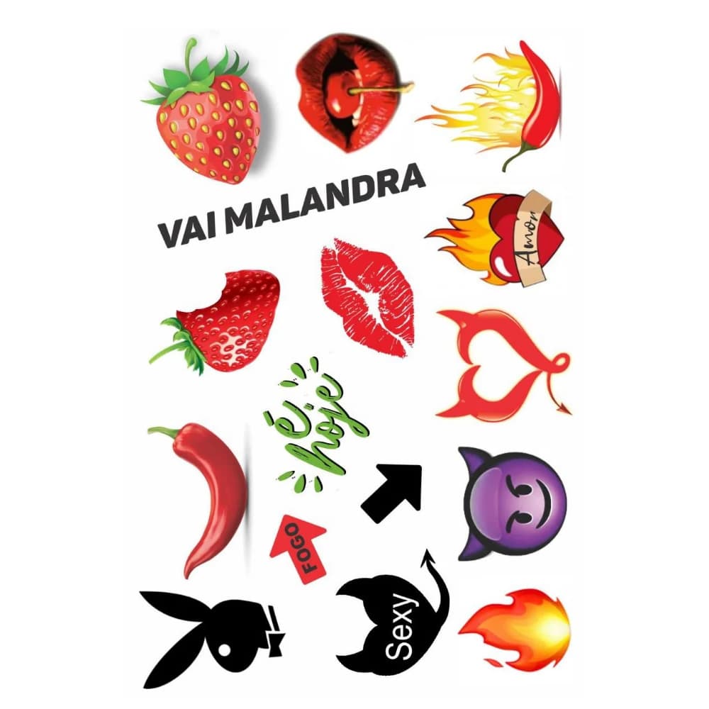 16 Tatuagem Temporárias Depilação Partes Intimas Produtos SEX SHOP