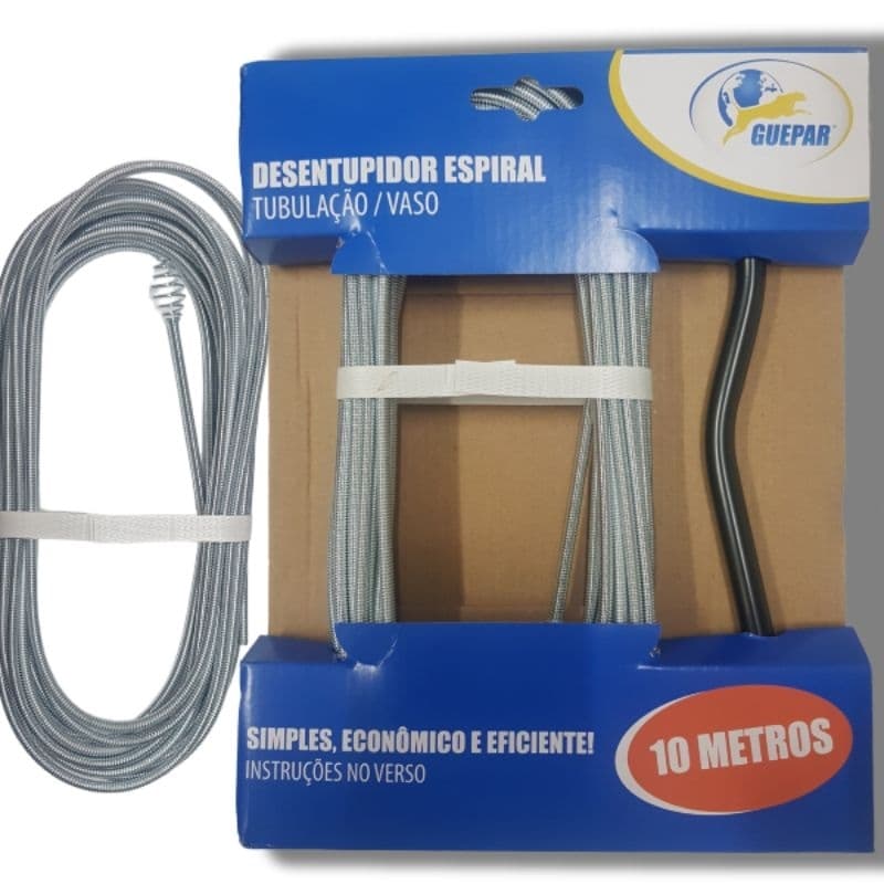 Desentupidor tufão 10m 10 metros de vaso sanitário pia ralo tanque cozinha esgoto pias e ralos manual flexível
