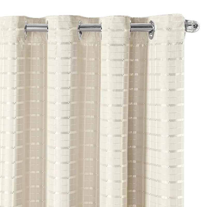 Cortina Roma Microfibra Com Voil Xadrez 2,00X2,30 com Forro
