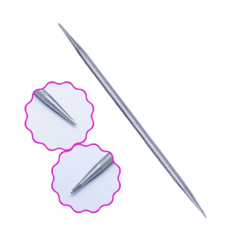 Palito Duplo de Aço INOX aiko manicure esterilizável autoclave ou estufa