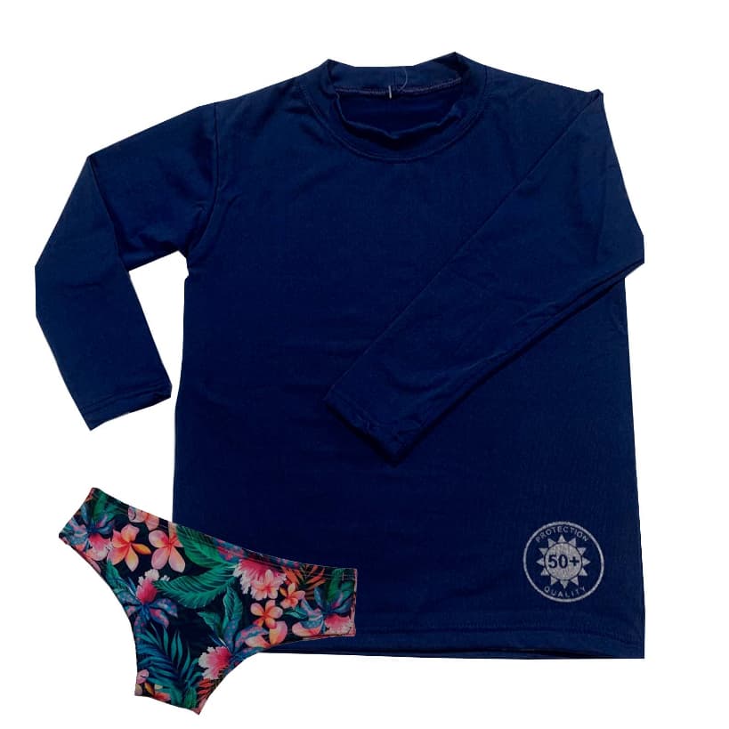 conjunto de proteção camisa + calcinha  praia/piscina infantil/juvenil