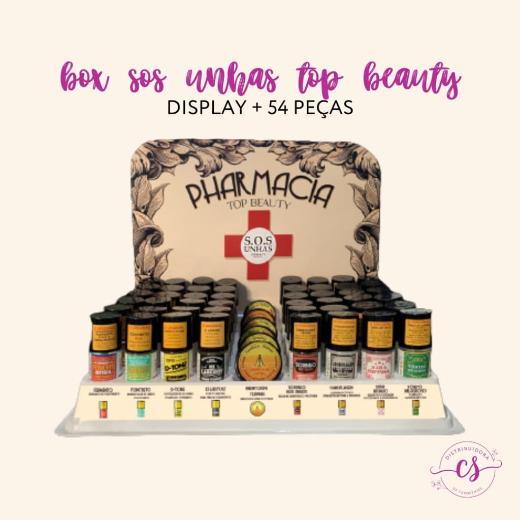 Box SOS Unhas 54 peças com Display - Top Beauty