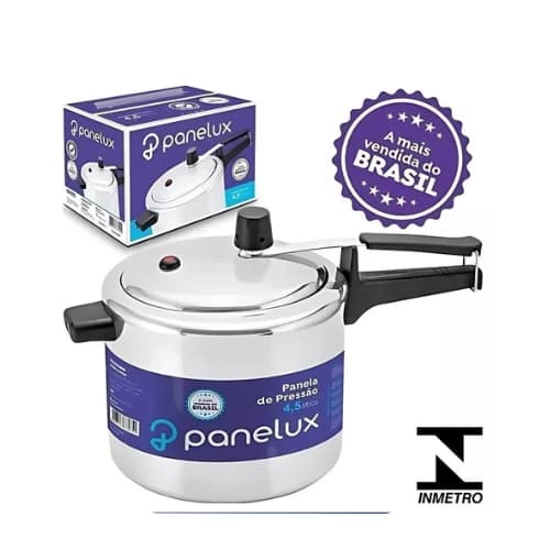 Panela De Pressão Alumínio Polido 10 Litros - Panelux