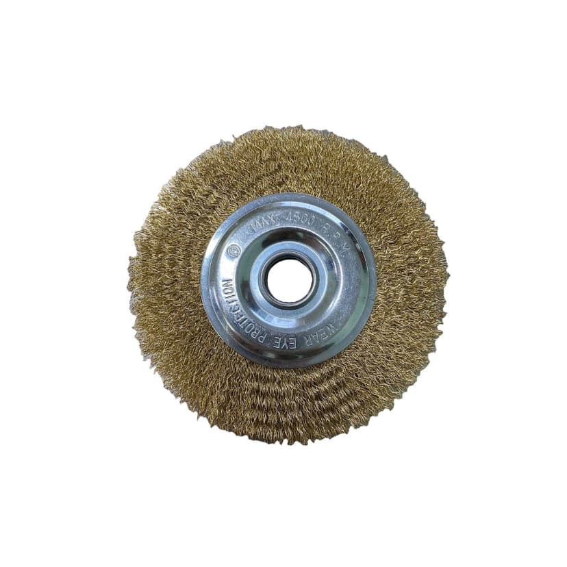 Escova de Aço Circular 6" X 1/2" Para Moto Esmeril