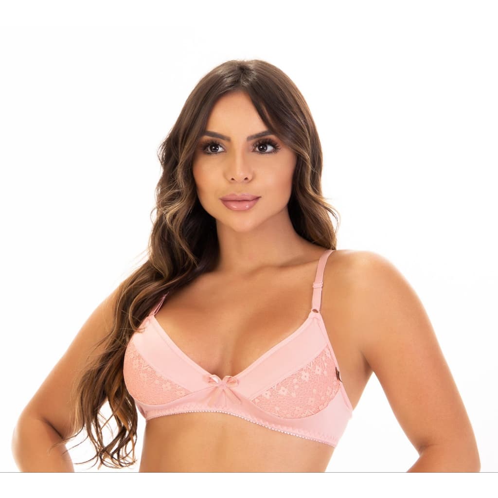Sutiã Sem Bojo Alça Fina Com Renda Sutiã Básico Feminino Confortável