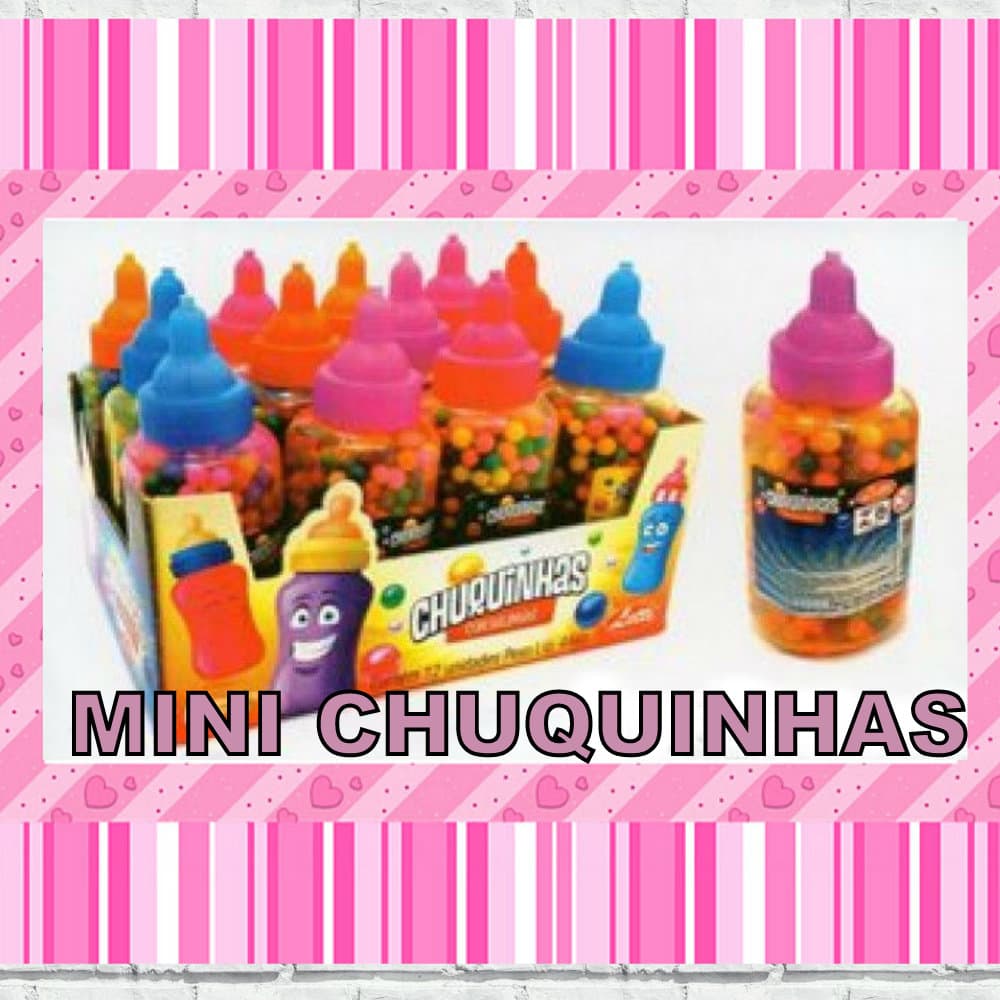 12 Brinquedo Chuquinhas divertidas com balinhas de frutas.