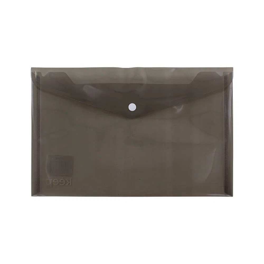 Pasta envelope resistente A4 Fumê Fecho botão 330x237mm 1 ou 2 unidades - Keep