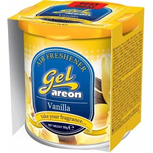 Cheirinhos Aromatizantes Areon Gel 80gr Vanilla 5 Unidades