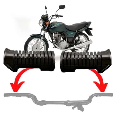 Borracha de Estribo Pedaleira Dianteira Apoio Moto CG 125 Fan 125 150 Today 125 99 Titan 150 fan 150  (PAR)