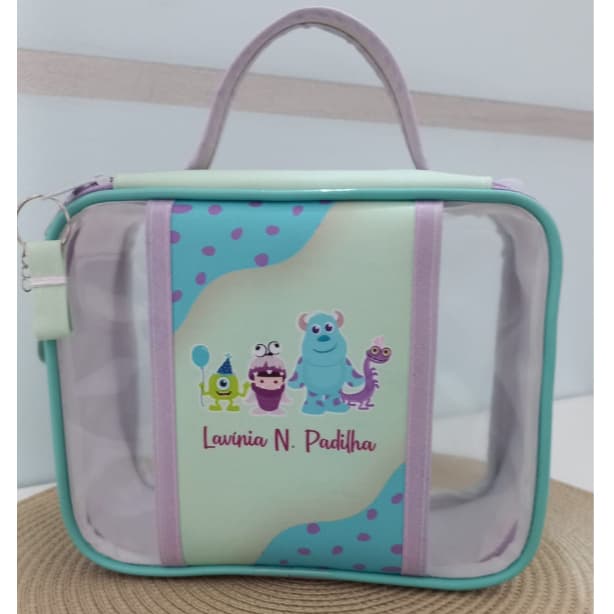 Necessarie Maleta Plástica do Bebê - Maleta Transparente - Mamãe e Bebê - Maleta de Mão