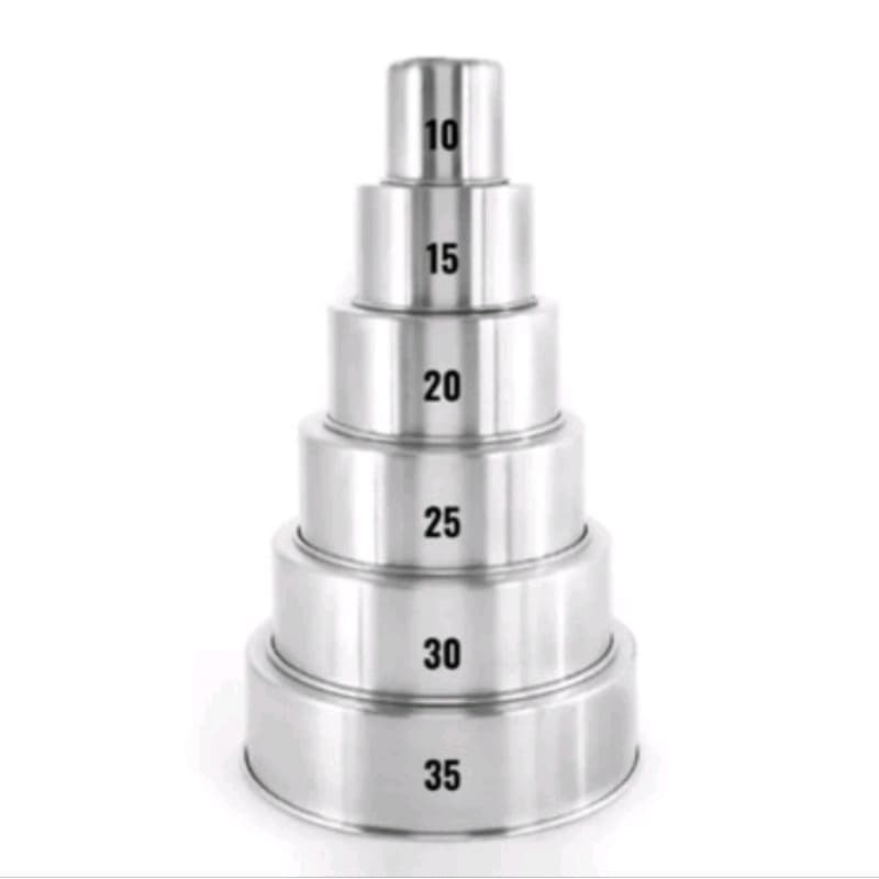 Kit Formas Assadeiras Redonda P/ Bolo Com 6 Peças 8cm Altura