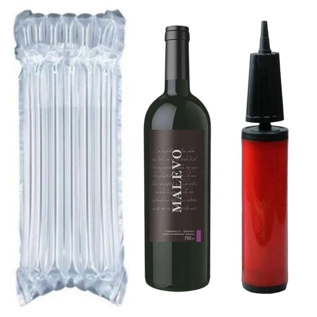 100 Protetor Inflável Wine Bag Para Transporte de Garrafa de Vinho COLUNA 2,7 CM